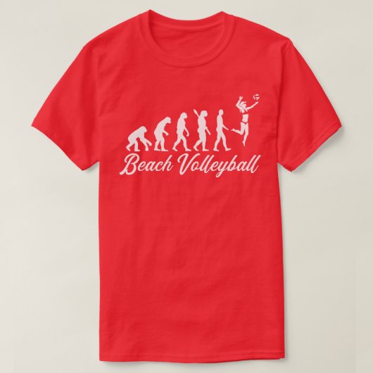 ビーチバレーボール進化 Tシャツ (デザイン正面)