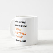 ビーチバレーボール選手素晴らし、 コーヒーマグカップ (正面左)