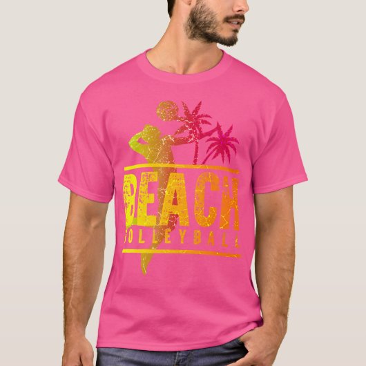 ビーチバレーボール選手 Tシャツ (正面)
