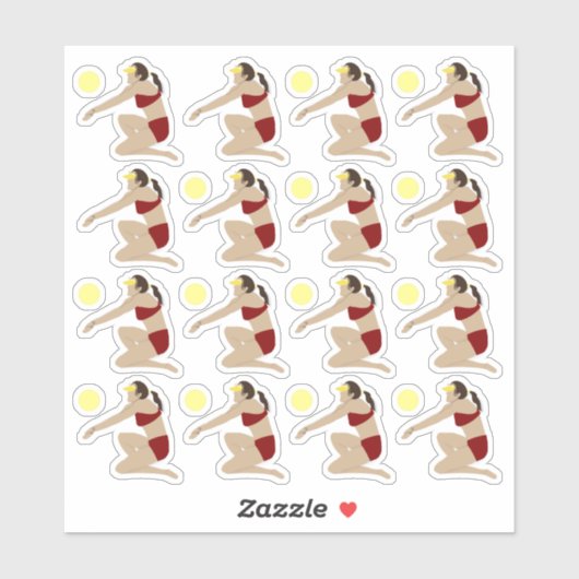 ビーチバレーボール シール (シート)