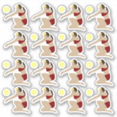 ビーチバレーボール シール (正面)