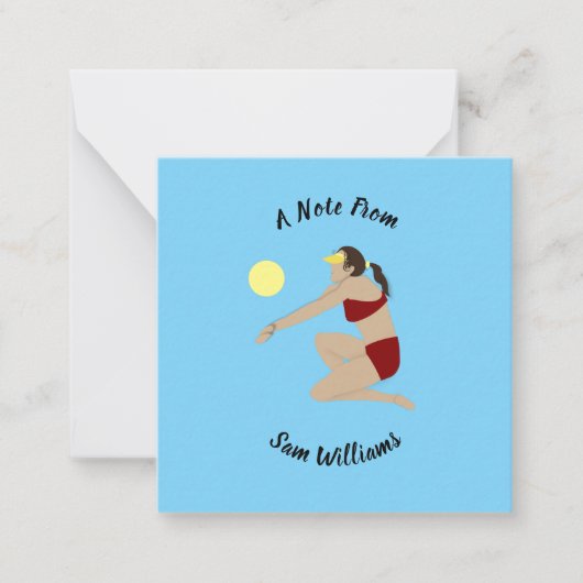 ビーチバレーボール ノートカード (正面)