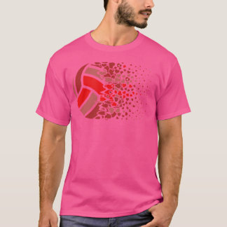 ビーチバレーボール バレーボール ハート Tシャツ