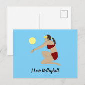 ビーチバレーボール ポストカード (正面/裏面)