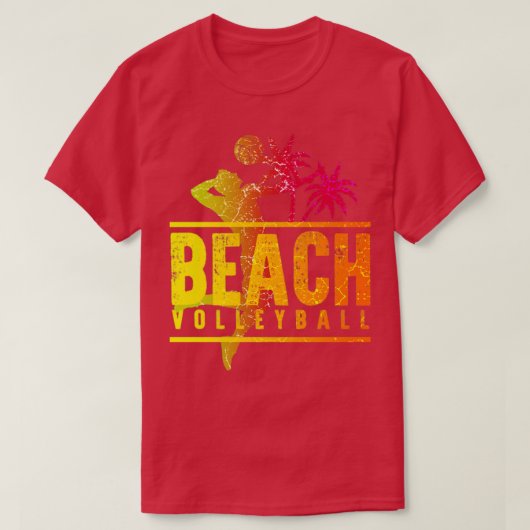 ビーチバレーボール Tシャツ (デザイン正面)