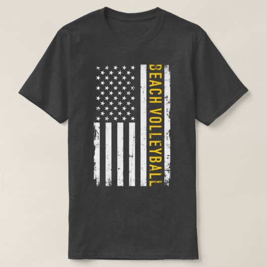 ビーチバレーボールUSA Tシャツ (デザイン正面)