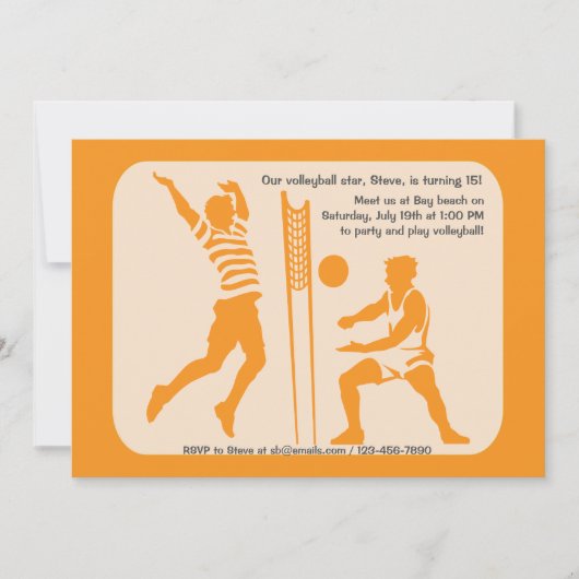 ビーチバレー招待状 招待状 (正面)