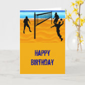 ビーチバレー カード (黄色い花)