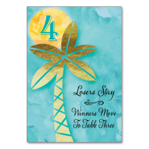 ビーチバンコテーブルカード#4 テーブルナンバー