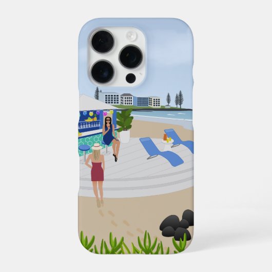 ビーチバーで飲む iPhoneケース (裏面)