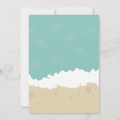 ビーチバースデーパーティーサンドビーチボール招待状 招待状 (裏面)