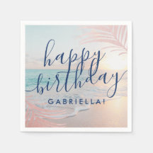 ビーチバースデーパーティーパーソナライズされたクテル