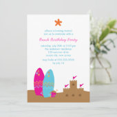 ビーチバースデーパーティ招待状 招待状 (スタンド正面)