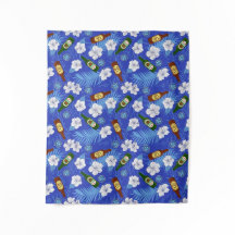 ビーチバートロピカルパームズアンドビールボトルブルー