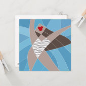 ビーチバーベスイムスーツ模型ファッションイラストレーション カード (正面/裏面インサイチュ)