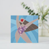 ビーチバーベスイムスーツ模型ファッションイラストレーション カード (スタンド正面)