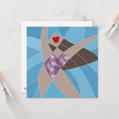 ビーチバーベスイムスーツ模型ファッションイラストレーション カード (正面/裏面インサイチュ)