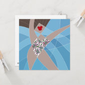 ビーチバーベスイムスーツ模型ファッションイラストレーション カード (正面/裏面インサイチュ)