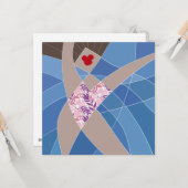 ビーチバーベスイムスーツ模型ファッションイラストレーション カード (正面/裏面インサイチュ)