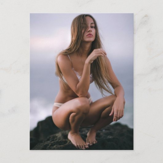 ビーチバーベビキニモデル ポストカード (正面)