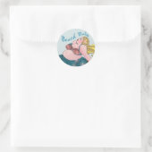 ビーチバーベマーメイドステッカー ラウンドシール (バッグ)