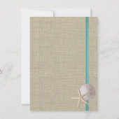 ビーチバーラップアンドレースアクア披露宴 招待状 (裏面)