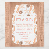 ビーチバーラップメイソンジャールベビー発表 ワインラベル (シングルラベル)