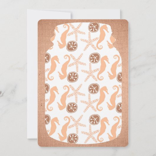 ビーチバーラップメイソンジャールベビー発表 案内状 (裏面)