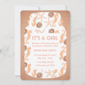 ビーチバーラップメイソンジャールベビー発表 案内状 (正面)