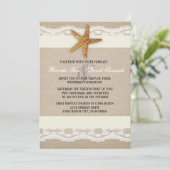 ビーチバーラップレース結婚式招待状 招待状 (スタンド正面)