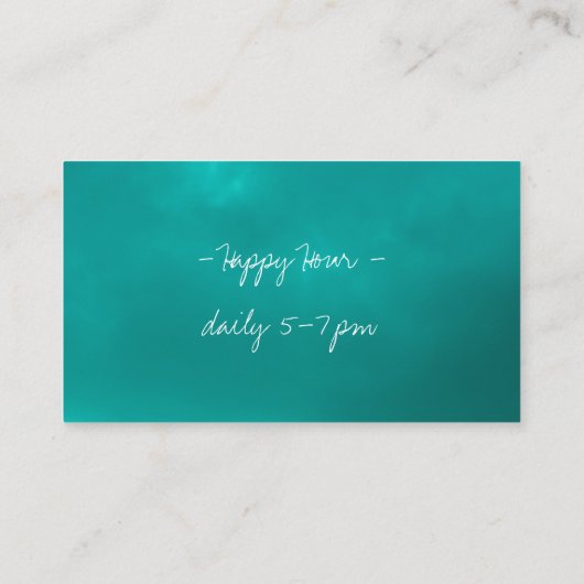 ビーチバー熱帯バーテンダー名刺 名刺 (裏面)