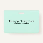 ビーチパイナップルカスタム文字パーティーバッジ バッジ (裏面)