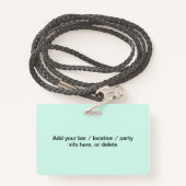 ビーチパイナップルカスタム文字パーティーバッジ バッジ (裏面ランヤード)