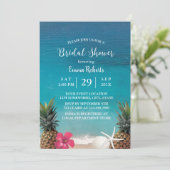 ビーチパイナップルスターフィッシュルアウ(ハワイ式宴会)ブライダルシャワー 招待状 (スタンド正面)