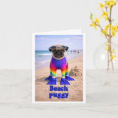 ビーチパグ カード (黄色い花)