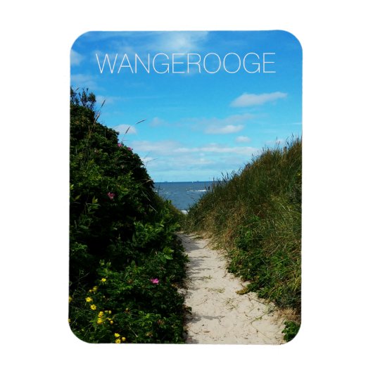 ビーチパス、砂丘、Wangerooge、東フリジア マグネット (縦)