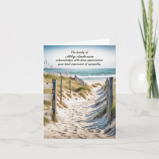 ビーチパスin砂悔やみや弔慰サンキューカード カード (正面)