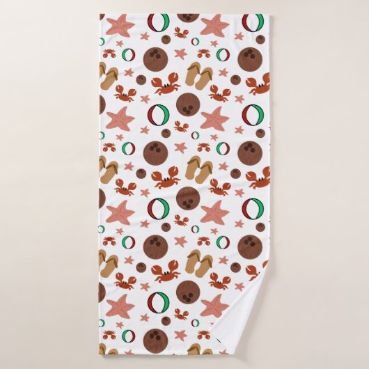 ビーチパタンバスタオル:休暇の準備 バスタオル (バスタオル)