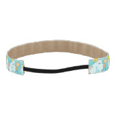 ビーチパターンで遊んでいるかわいい子供 アスレチックヘッドバンド (裏面)