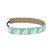 ビーチパターンで遊んでいるかわいい子供 アスレチックヘッドバンド (左)