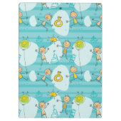 ビーチパターンで遊んでいるかわいい子供 クリップボード (裏面)