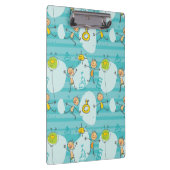 ビーチパターンで遊んでいるかわいい子供 クリップボード (右)