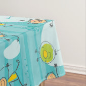 ビーチパターンで遊んでいるかわいい子供 テーブルクロス (インサイチュ)
