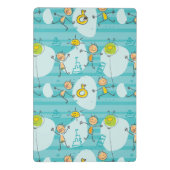 ビーチパターンで遊んでいるかわいい子供 ミニクリップボード (裏面)