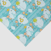 ビーチパターンで遊んでいるかわいい子供 薄葉紙 (詳細)