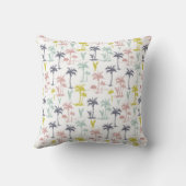 ビーチパターンによるパステル調のヤシの木 クッション (裏面)