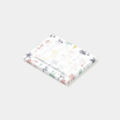 ビーチパターンによるパステル調のヤシの木 ポストイット (アングル)