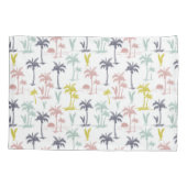 ビーチパターンによるパステル調のヤシの木 枕カバー (裏面-左)