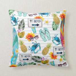 ビーチパターン夏へ クッション