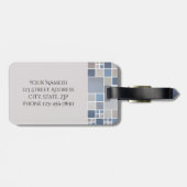 ビーチパターン水彩モノグラム荷物タグ ラゲッジタグ (裏面横)